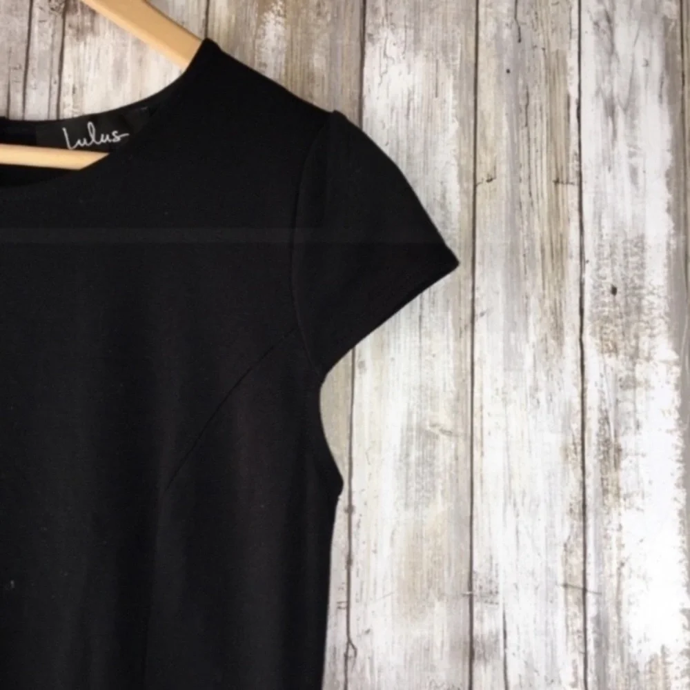 Lulus Proof Of Perfection Black Scalloped Bottom Fitted Dress - Picture 4 of 8